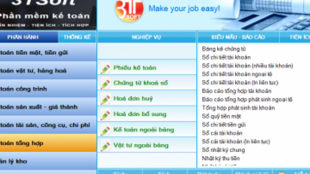 Phần Mềm Hỗ Trợ Kế Toán 3TSoft (Update 20/05/2018)