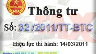 Thông tư 32 /2011/TT-BTC Hướng dẫn khởi tạo phát hành HĐĐT